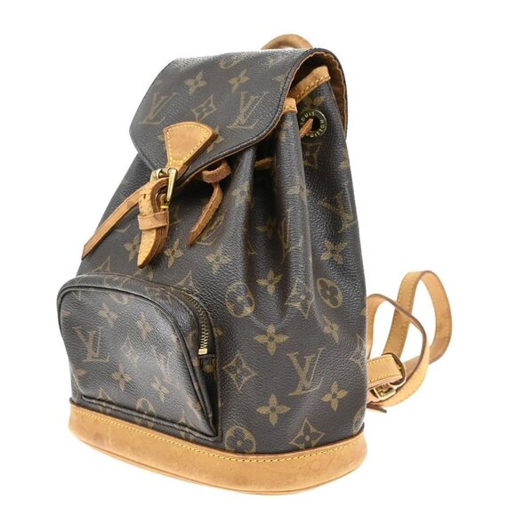 LOUIS VUITTON Mini Montsouris Backpack Bag Monogram Leather Brown main image 7